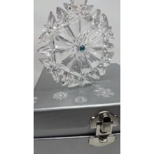 Waterford 2018 Snowflake Wishes Aqua Ornament New